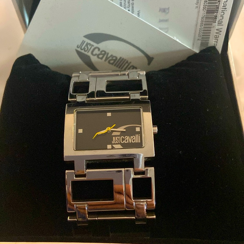 Authentic Silver Just Cavalli Watch Designer